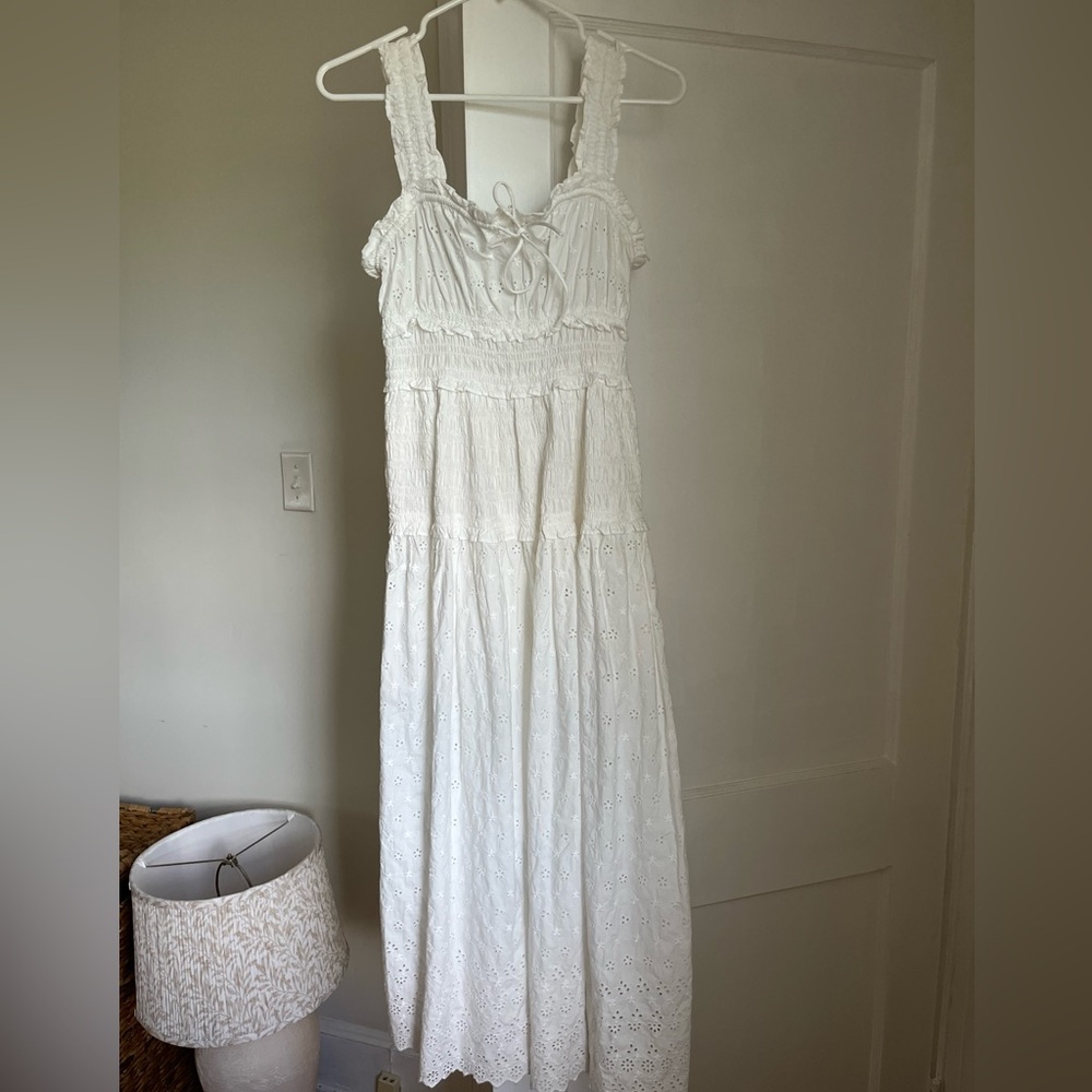 NWT Gap and Doen eyelet white dress